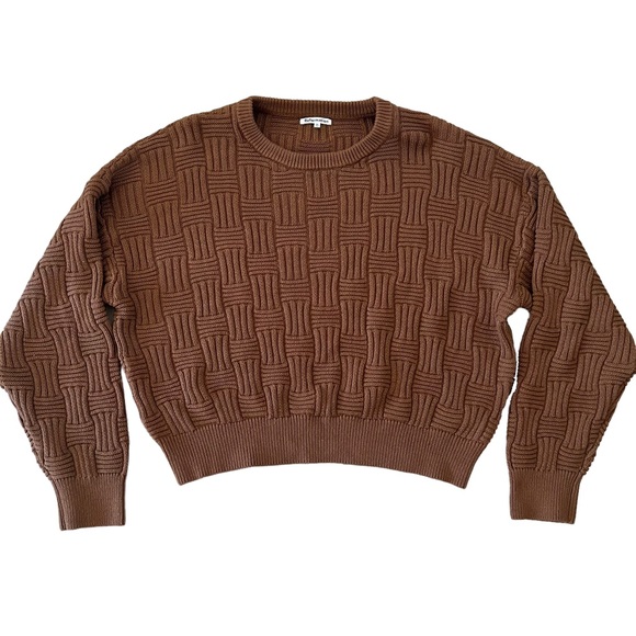 Reformation Winnie basketweave organic cotton sweater size XL - Picture 3 of 8